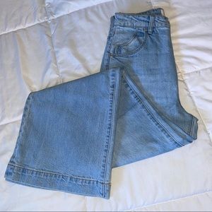 Rollas high waist wide leg crop jeans